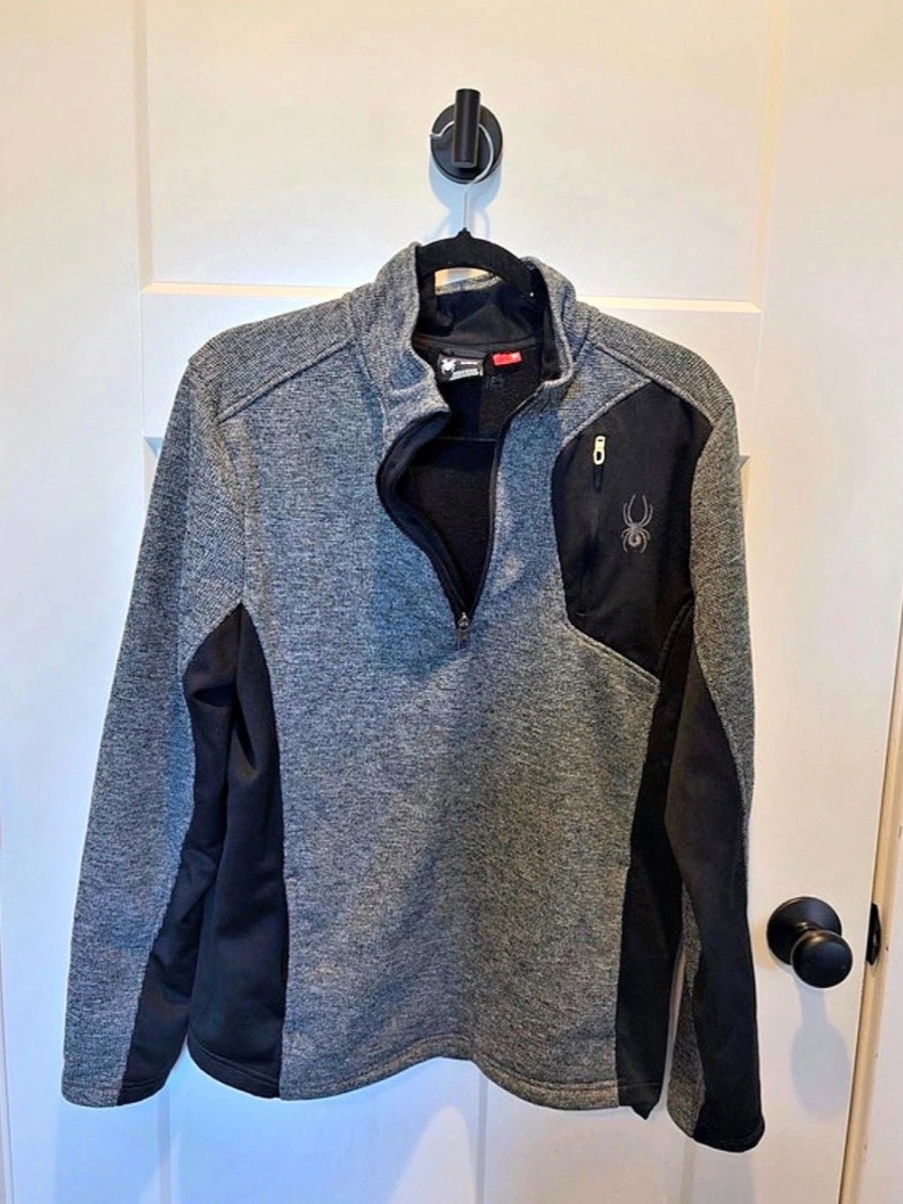 Spyder Men's Bandit Half Zip Fleece Jacket Bandit Half Zip Fleece Jacket Gray &